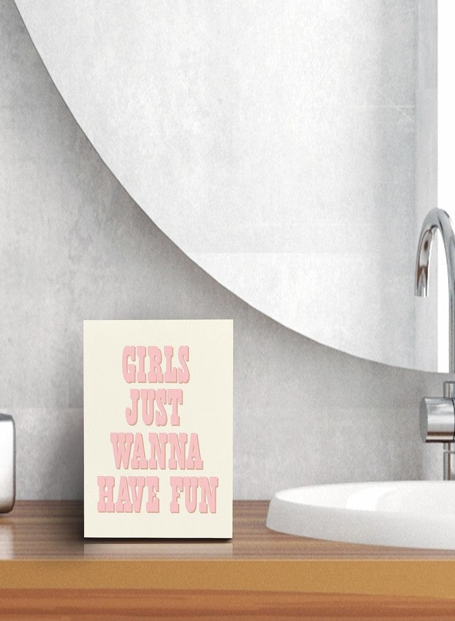SRADMO Girls Just Wanna Have Fun Pink Wood Box Sign Desk Decor,Inspirational Preppy Wooden Block Box Sign Decoration for Girls Room Dorm Shelf Table Decor - Image 4